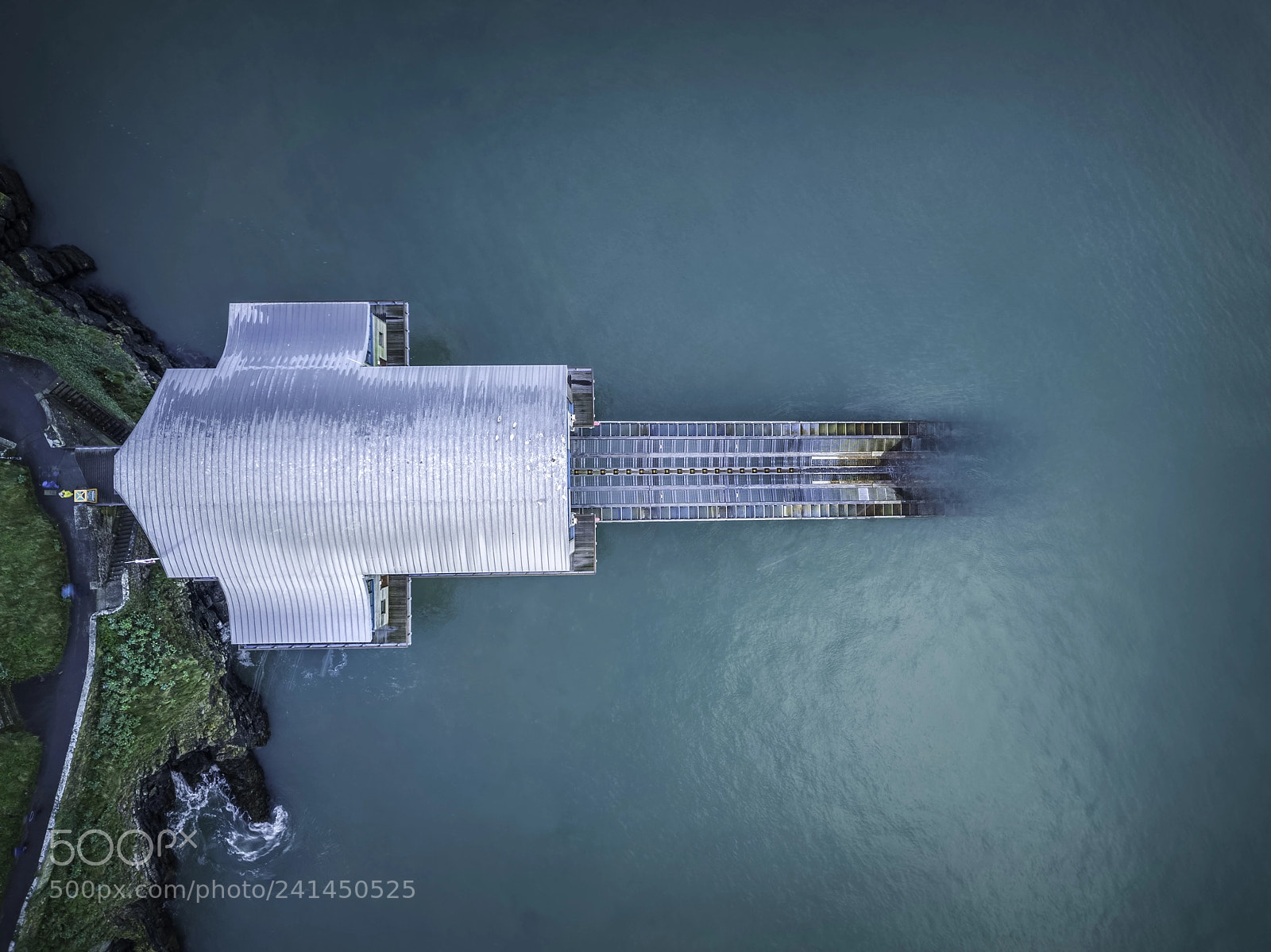 DJI FC220 sample photo. Tenby lifeboat station ariel photography