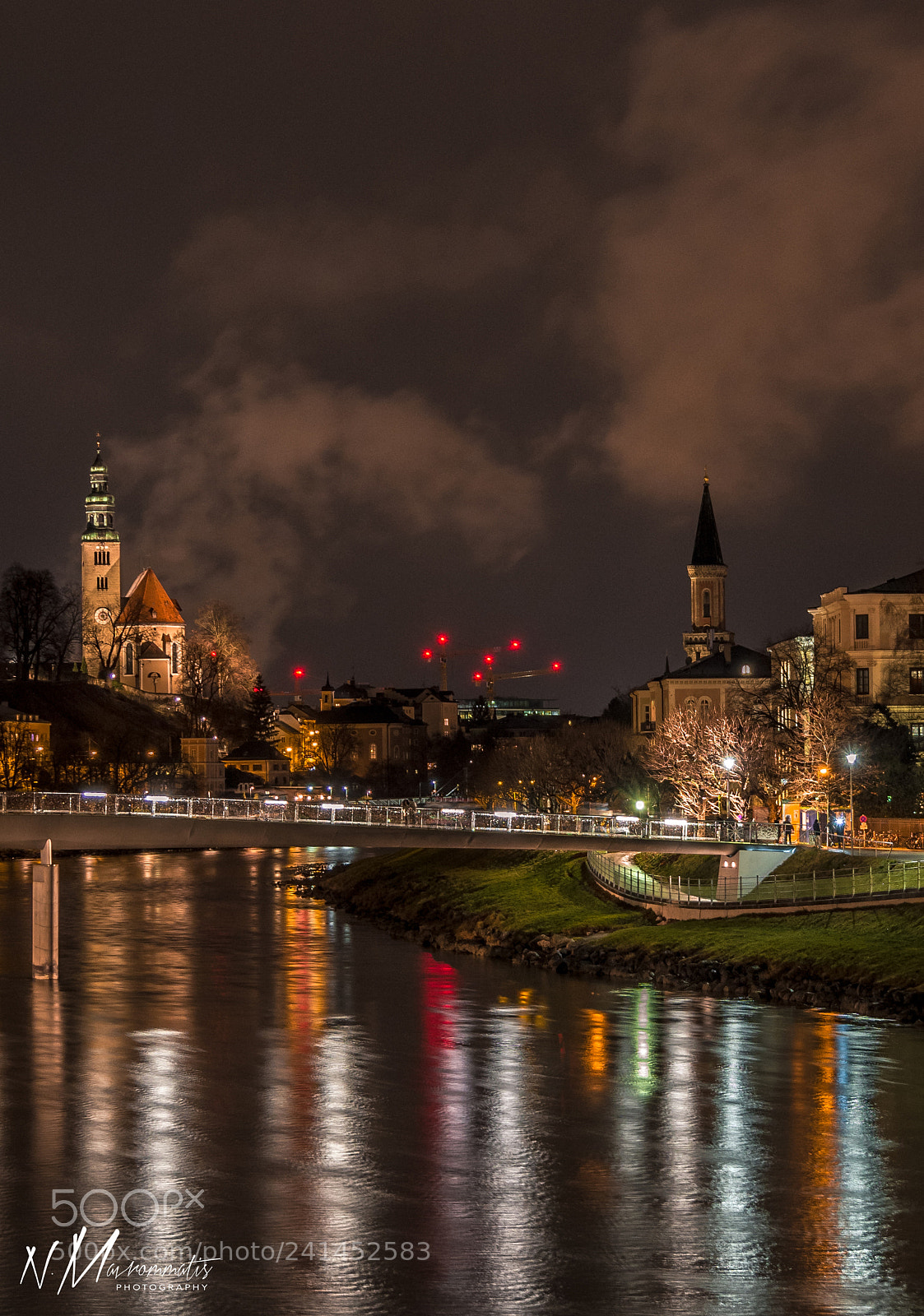 Pentax K-70 sample photo. Salzburg by night photography