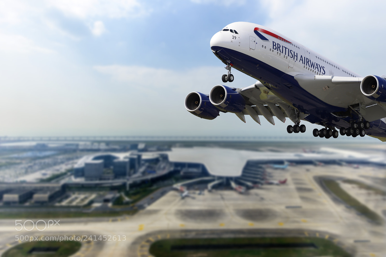 Nikon D800 sample photo. A380 take off photography