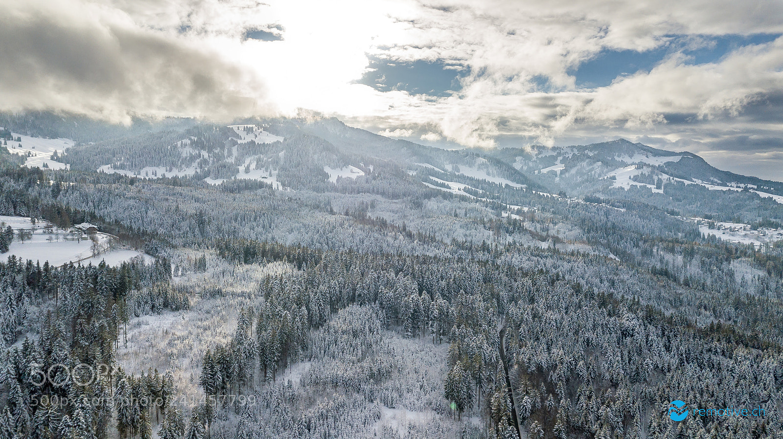 DJI FC220 sample photo. Winter wonderland photography