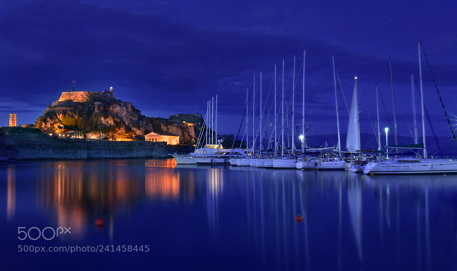 Nikon D7200 sample photo. Corfu during blue hour photography