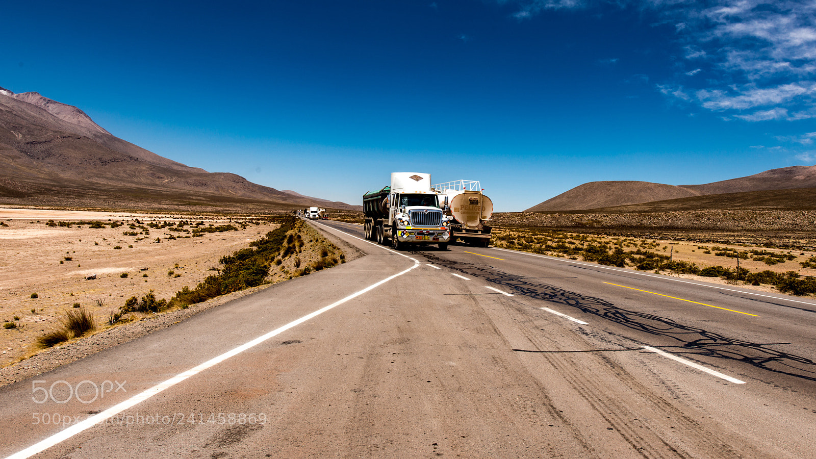 Nikon D800 sample photo. Trucks on altiplano photography