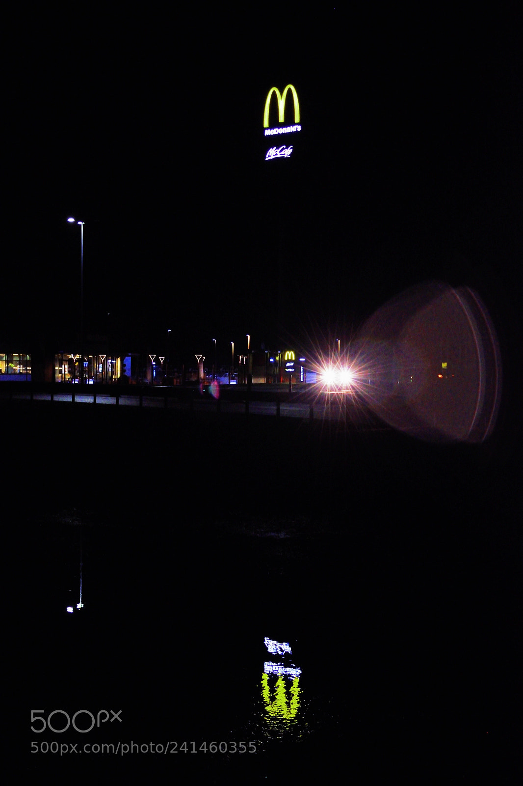 Nikon D7200 sample photo. Fast food lights photography