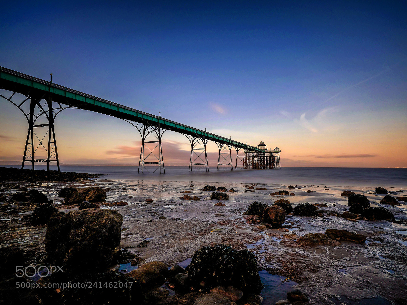 Fujifilm GFX 50S sample photo. Clevedon pier dawn photography