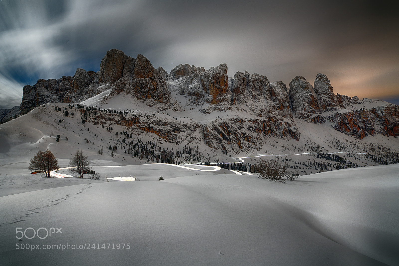 Nikon D850 sample photo. Dolomites in the moonlight photography