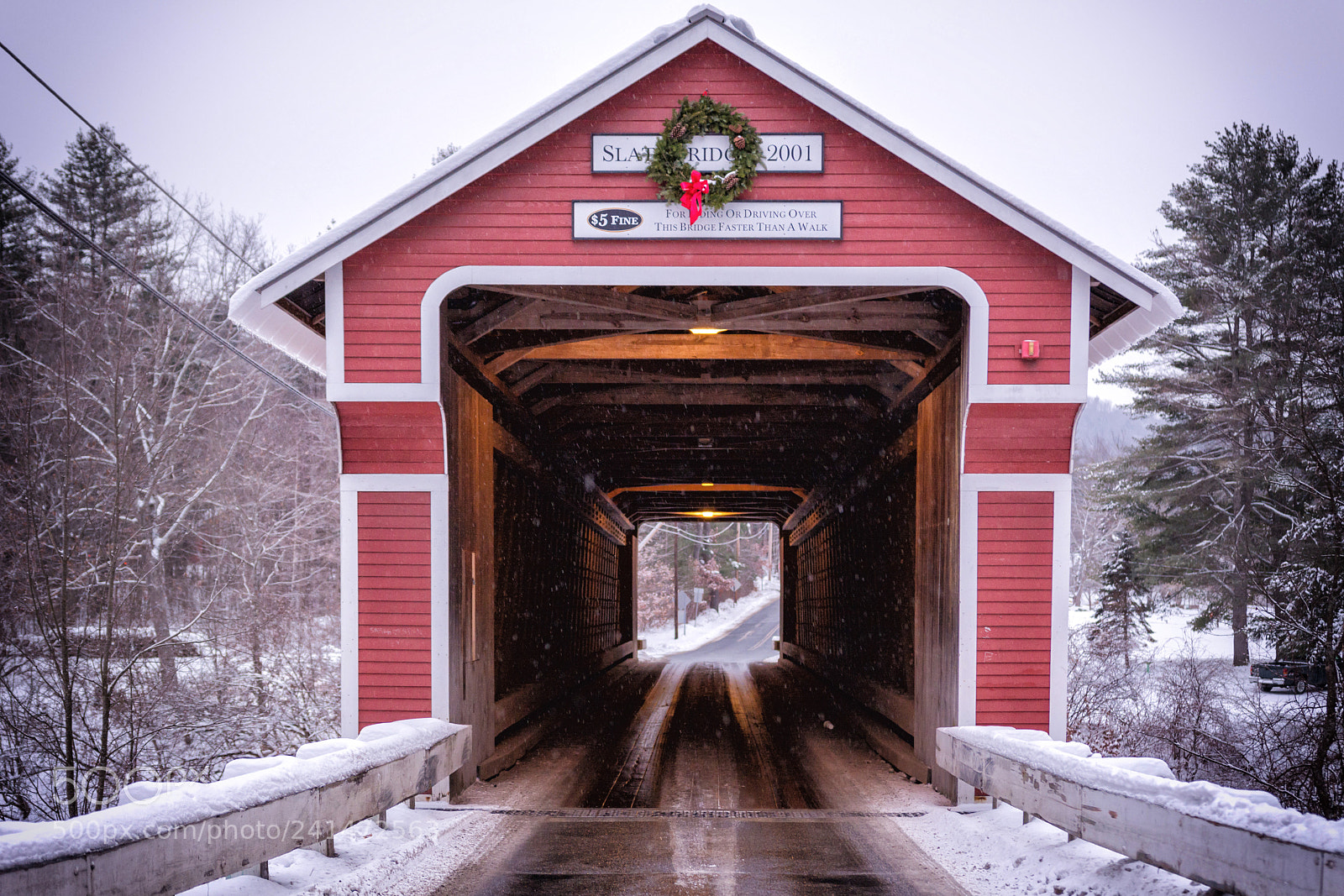 Nikon D7100 sample photo. Slate covered bridge photography