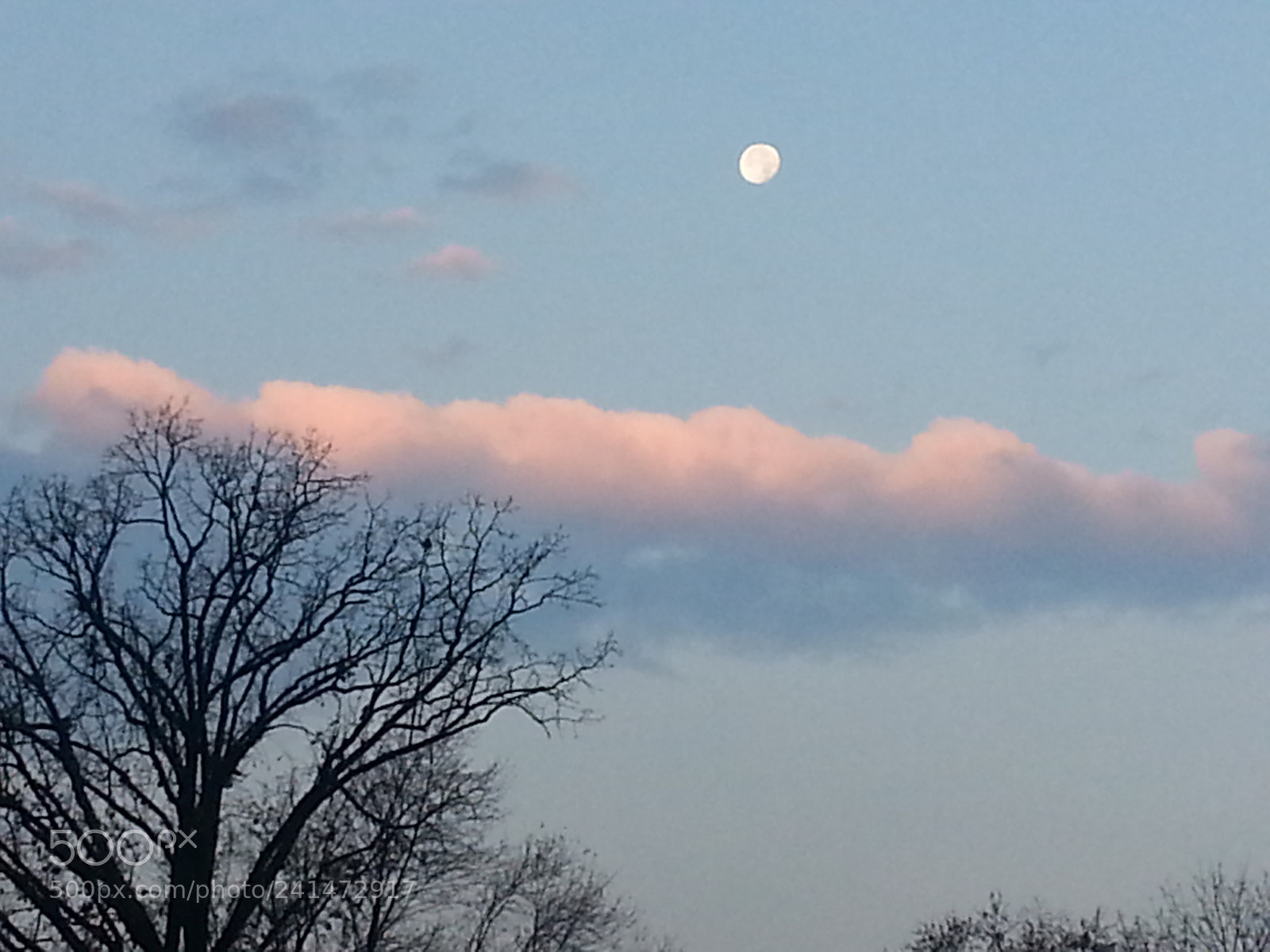 Samsung Galaxy Note2 sample photo. Moon at sunrise photography
