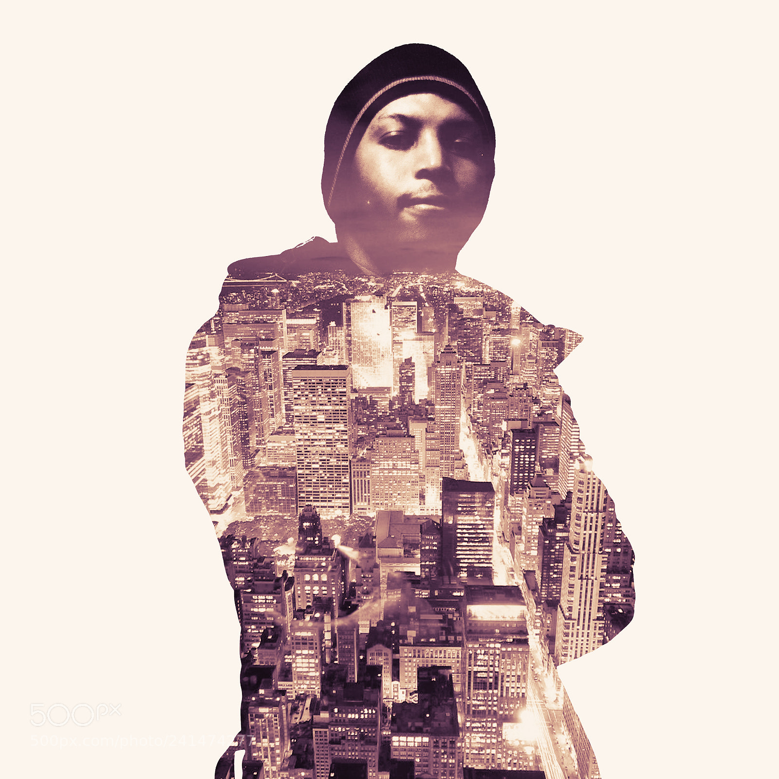 Nikon D3200 sample photo. Self-portrait double exposure photography