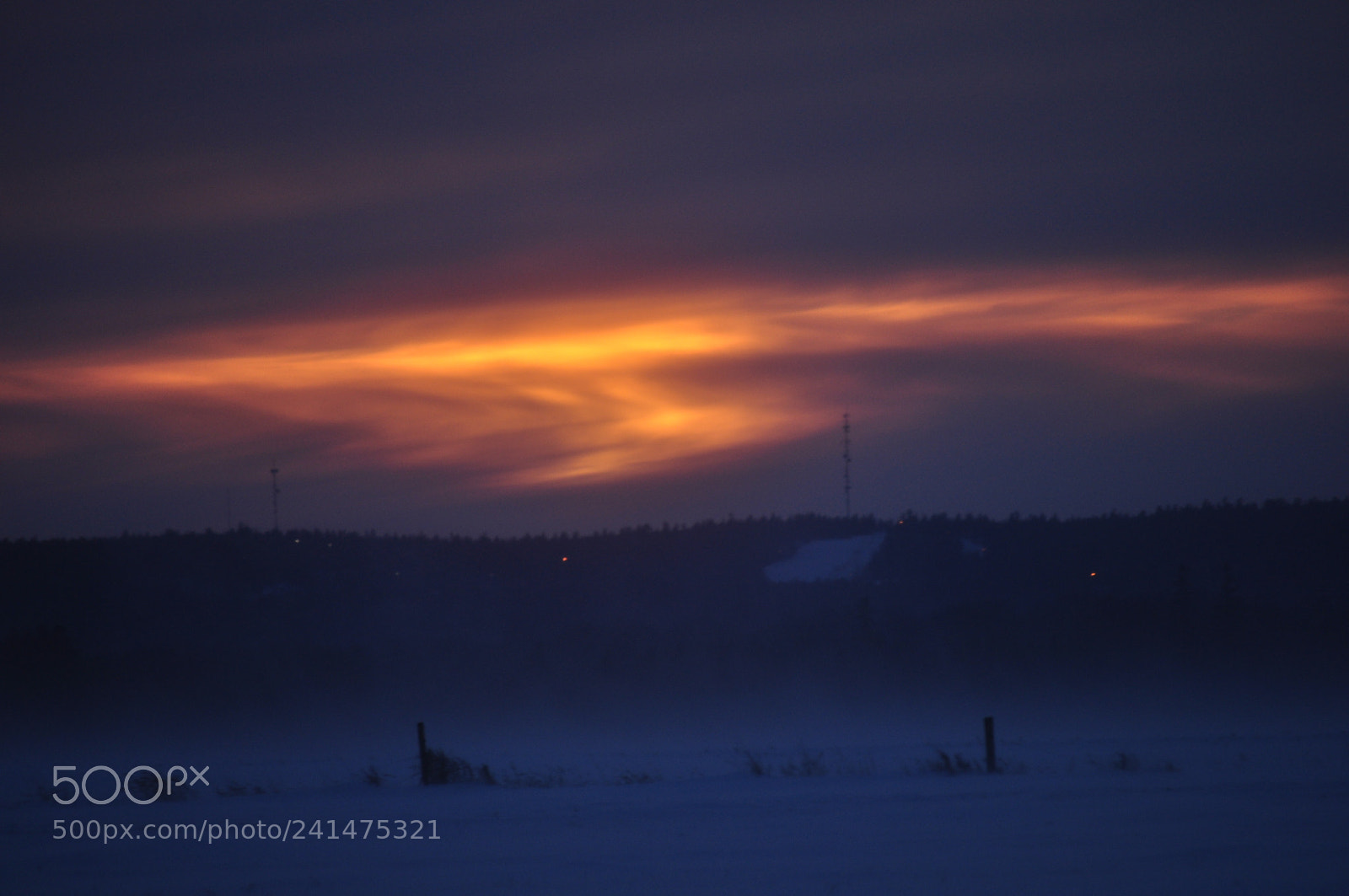 Nikon D5000 sample photo. Blizzard sunsetting photography