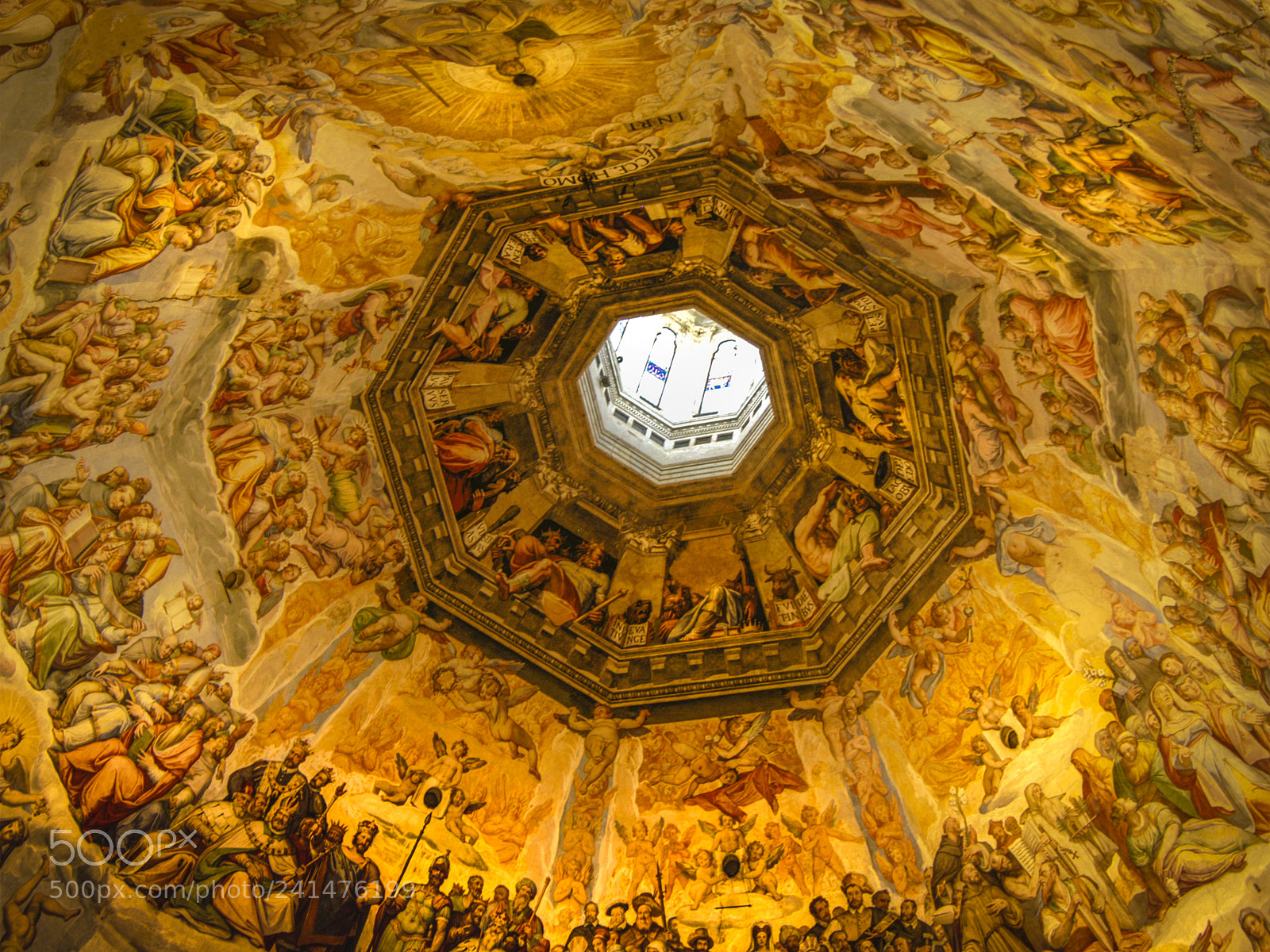 Nikon D100 sample photo. Brunelleschi's dome interior photography