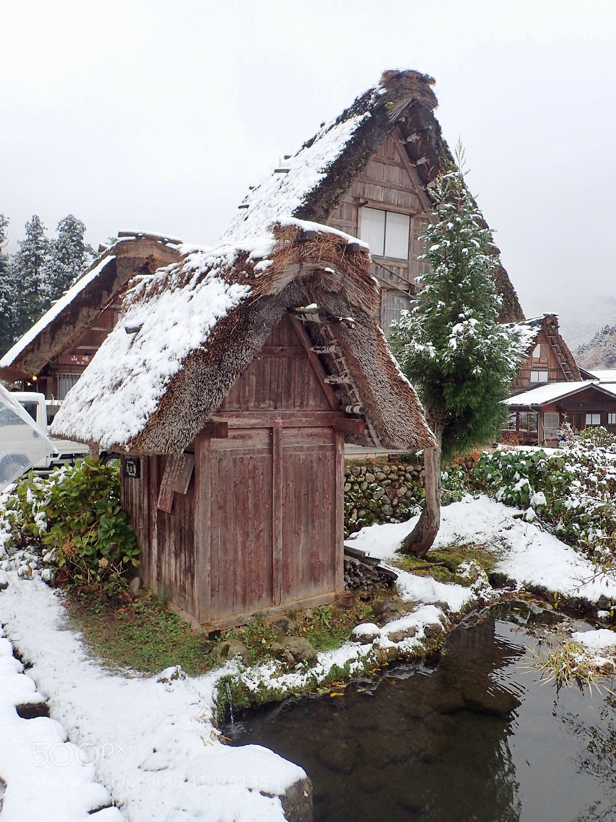 Olympus TG-4 sample photo. Shirakawa-go gassho house 白川郷合掌 photography
