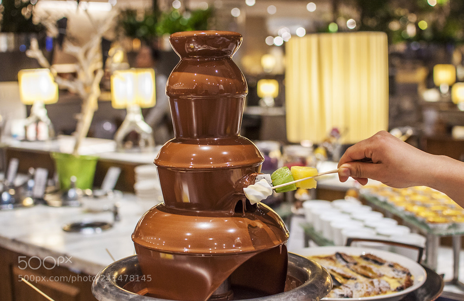 Nikon D90 sample photo. Chocolate fountain photography