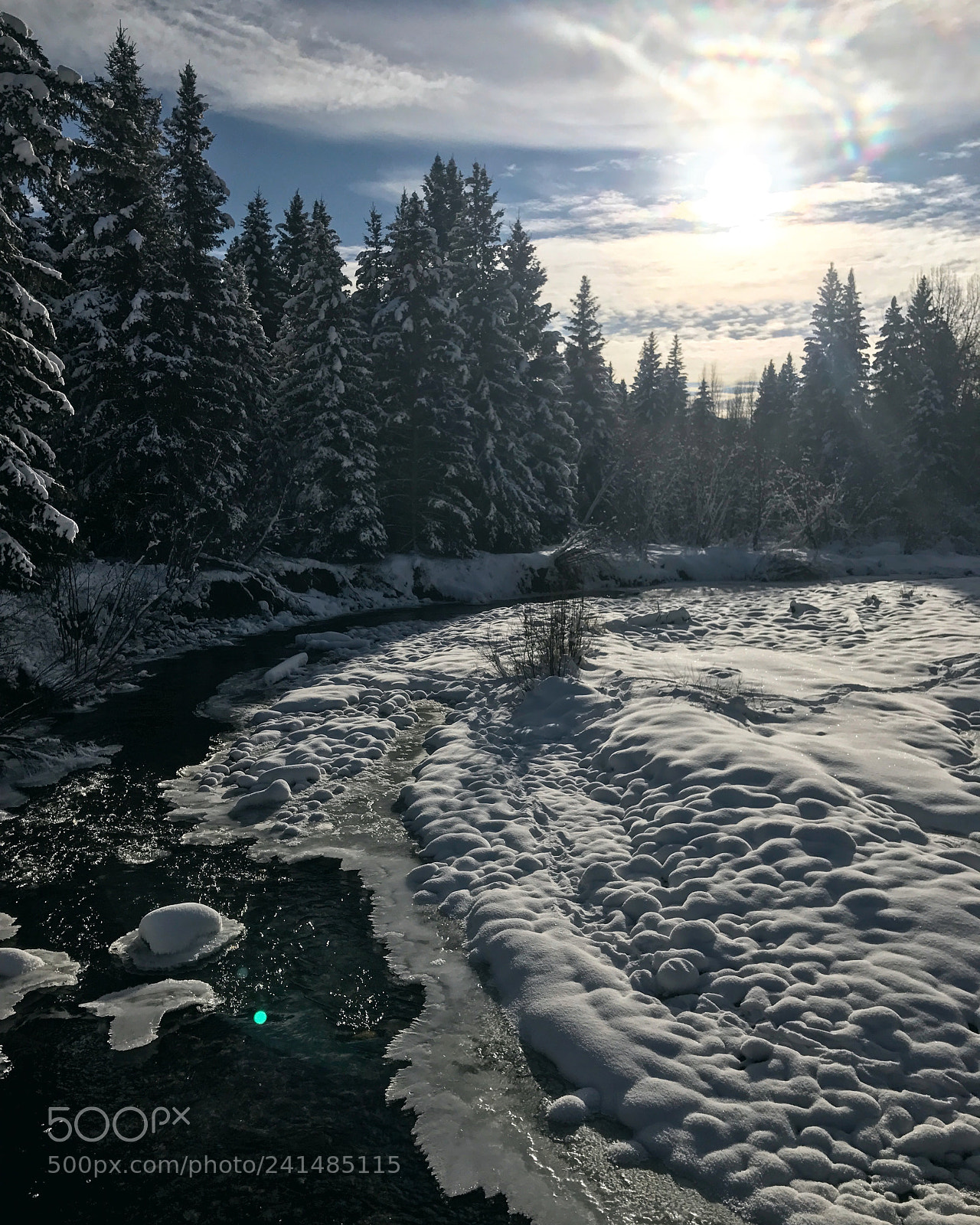 Apple iPhone 7 sample photo. Winterized creek photography