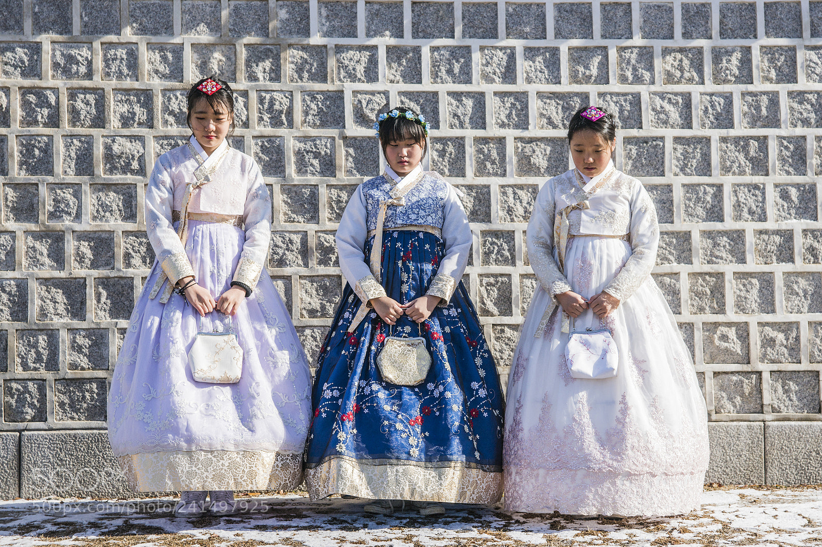 Sony SLT-A99V sample photo. Three girls in hanbok photography