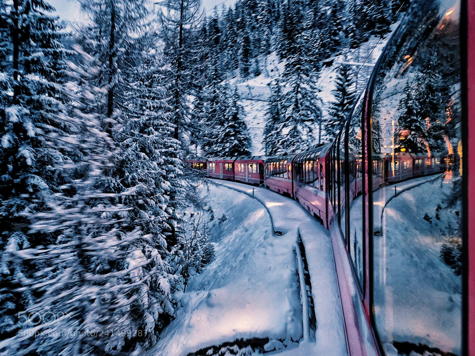 Fujifilm X-T2 sample photo. Bernina express from tirano photography