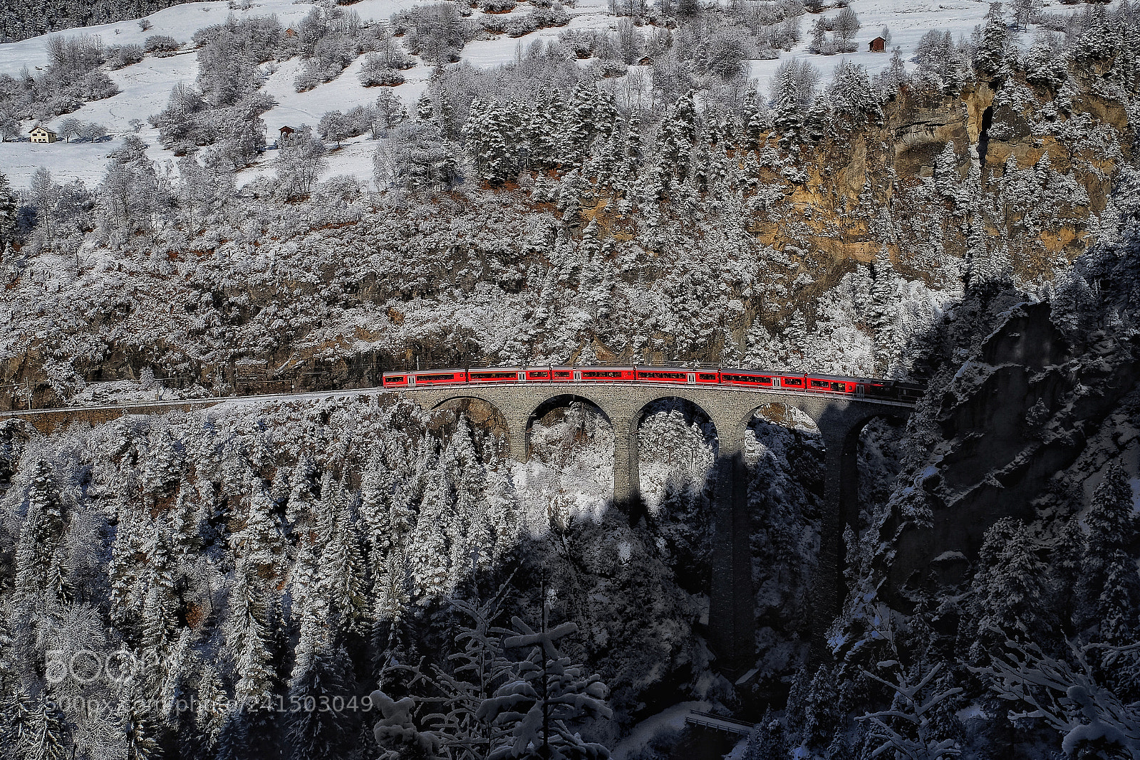 Fujifilm X-E2S sample photo. Winter bernina express on photography