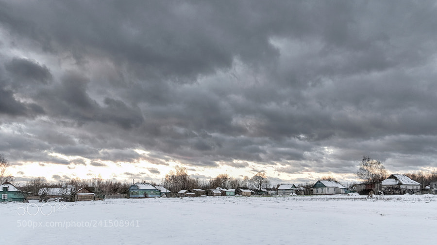 Fujifilm X-E1 sample photo. Winter village. photography