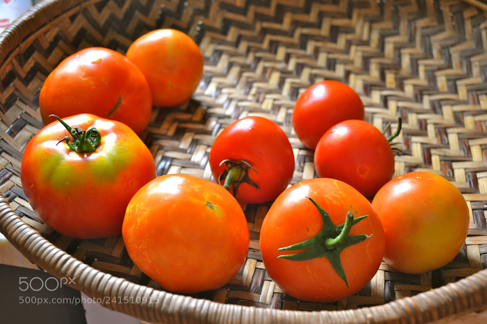 Nikon D3100 sample photo. Tomatoes in basket photography