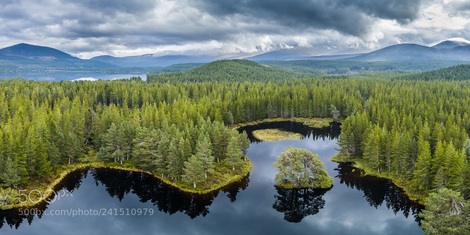 DJI FC220 sample photo. Loch morlich, glenmore forest photography
