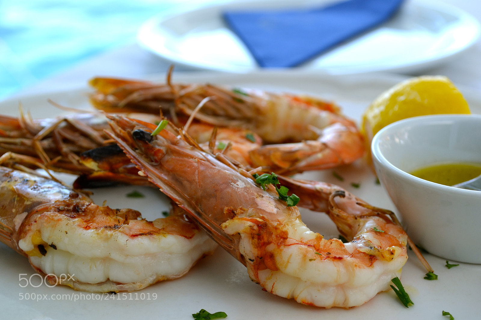 Nikon D3100 sample photo. Grilled shrimp in santorini photography