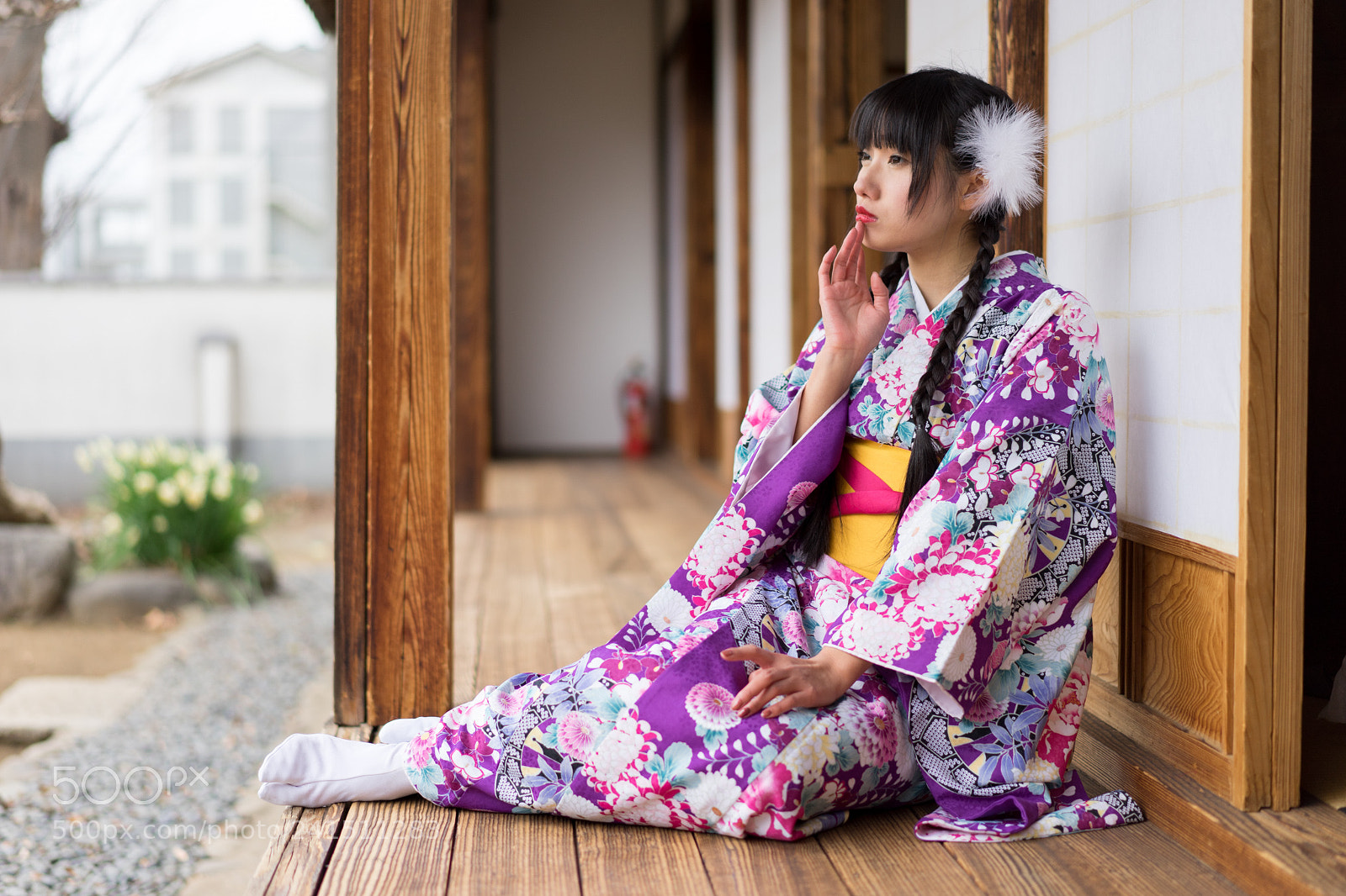 Sony a7 II sample photo. Kimono girl photography