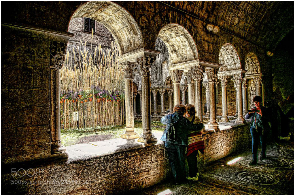 Canon EOS 5D sample photo. Claustre catedral de girona photography
