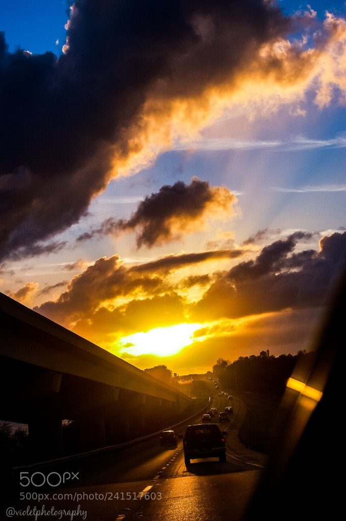 Nikon D40 sample photo. Sunsets on the road photography