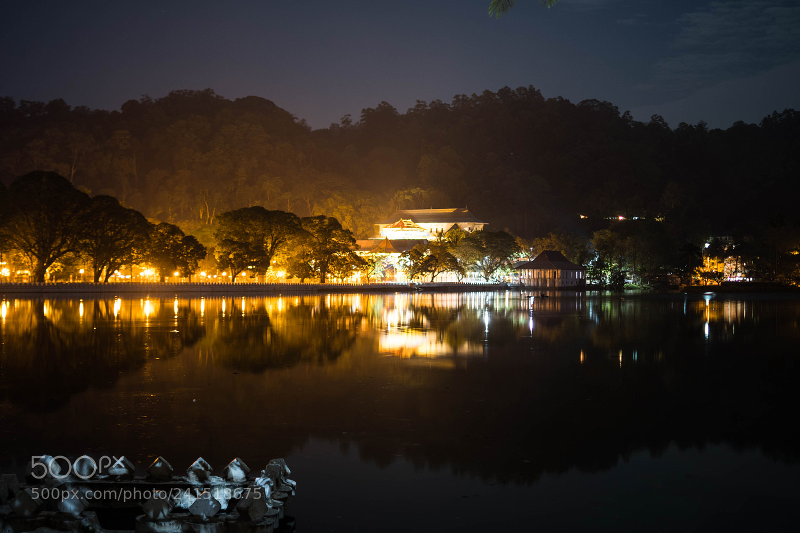 Nikon D7500 sample photo. Kandy lake night view photography