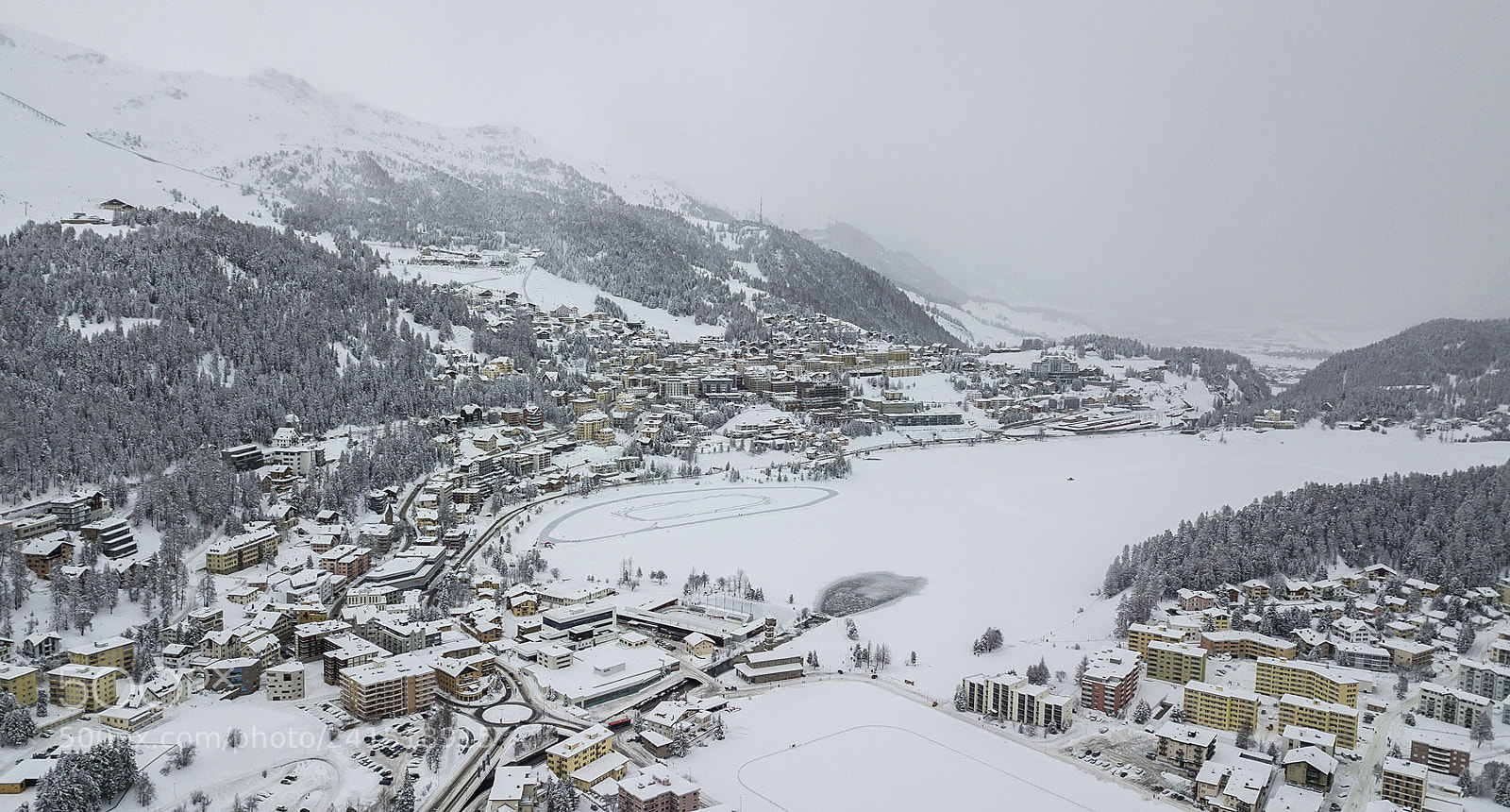 DJI FC220 sample photo. St. moritz dorf photography