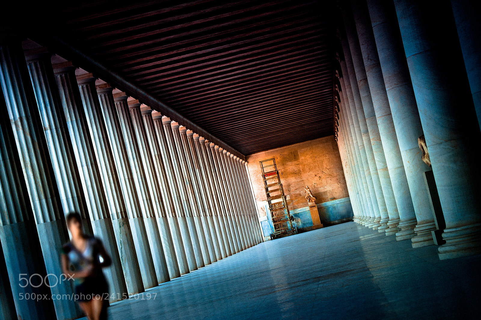 Nikon D3S sample photo. Woman walking in temple photography
