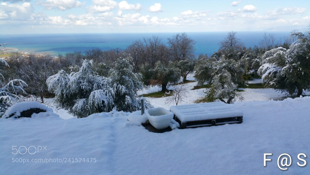 Samsung Galaxy Note4 sample photo. Snow and see photography