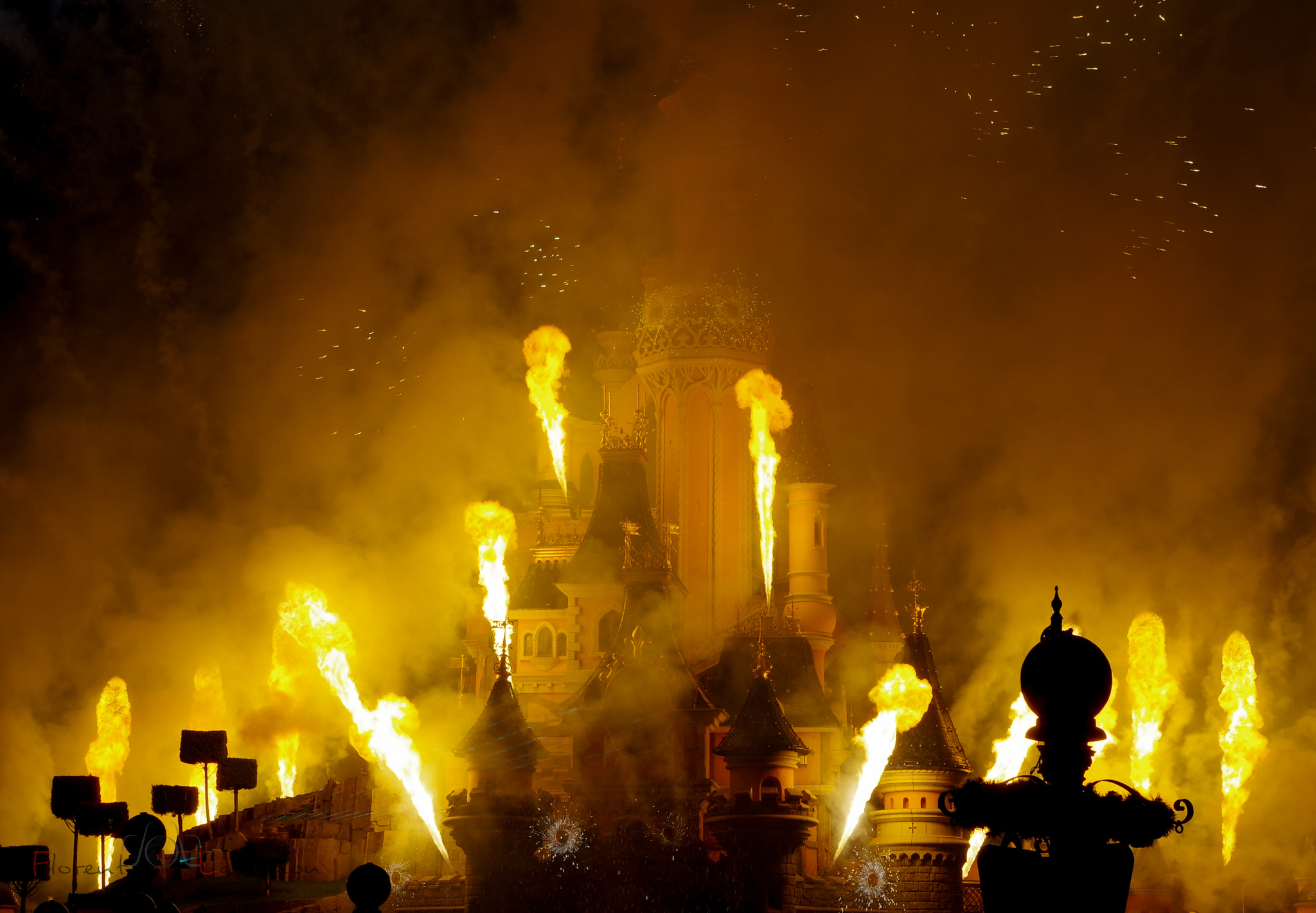 Pentax K-S1 sample photo. Castle on fire photography