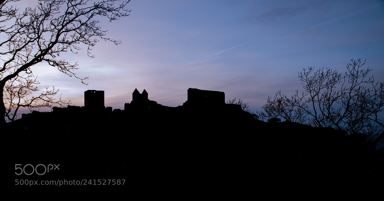 Nikon D300 sample photo. Silhouette of a castle photography