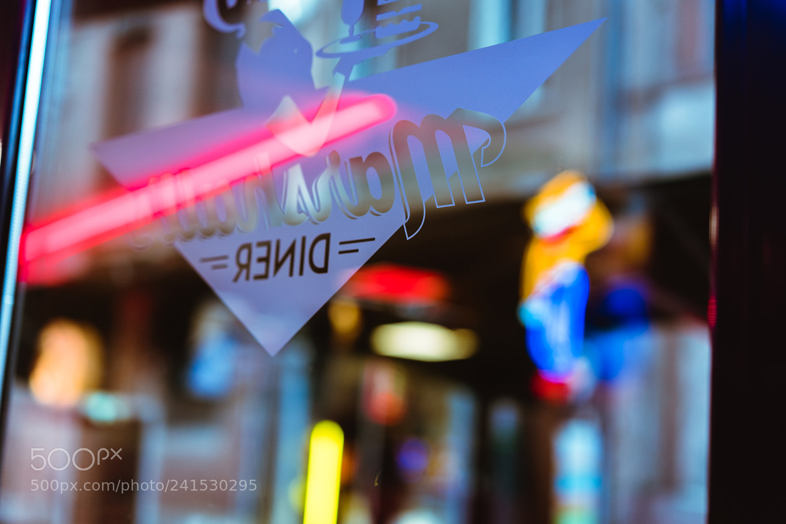 Sony a7 II sample photo. Neon reflection photography