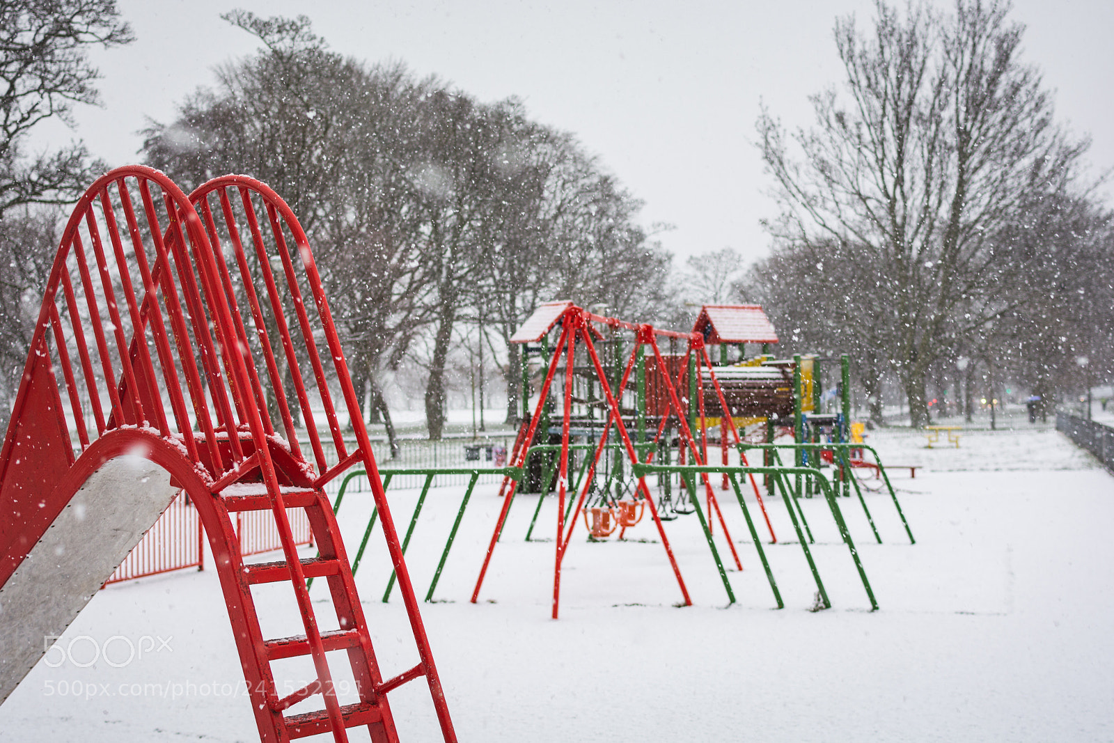 Nikon D7100 sample photo. Playground in the snow photography