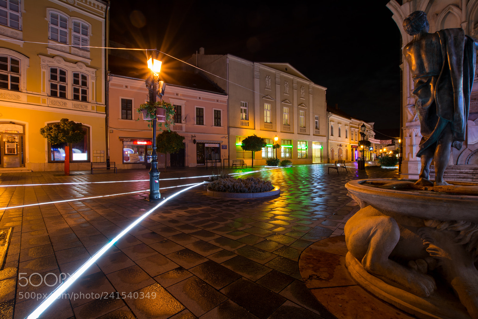 Nikon D7100 sample photo. Town center lights photography