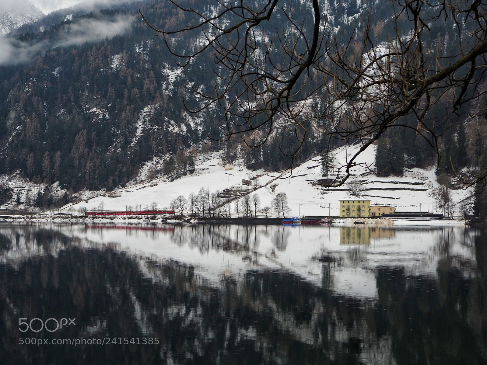 Olympus OM-D E-M10 sample photo. Bernina train photography