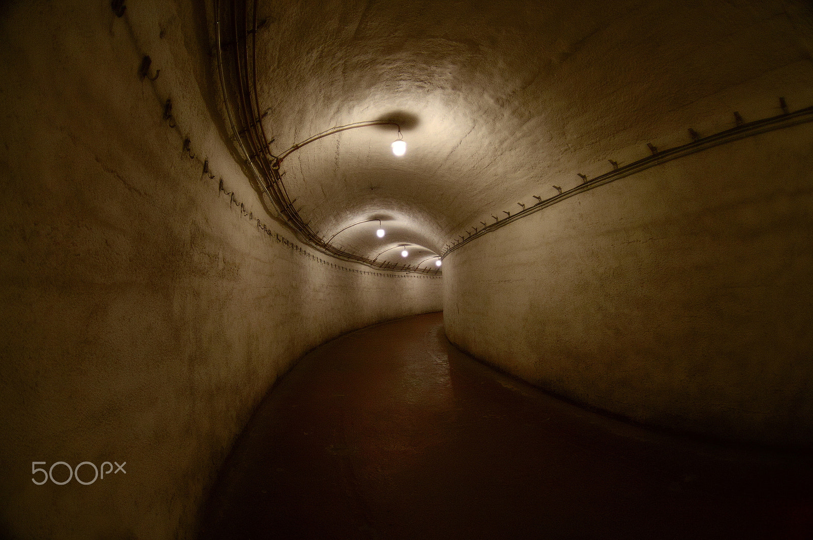 Canon EOS 5D + Canon EF 35-80mm f/4-5.6 sample photo. Underground corridor leading to the bomb shelter. photography