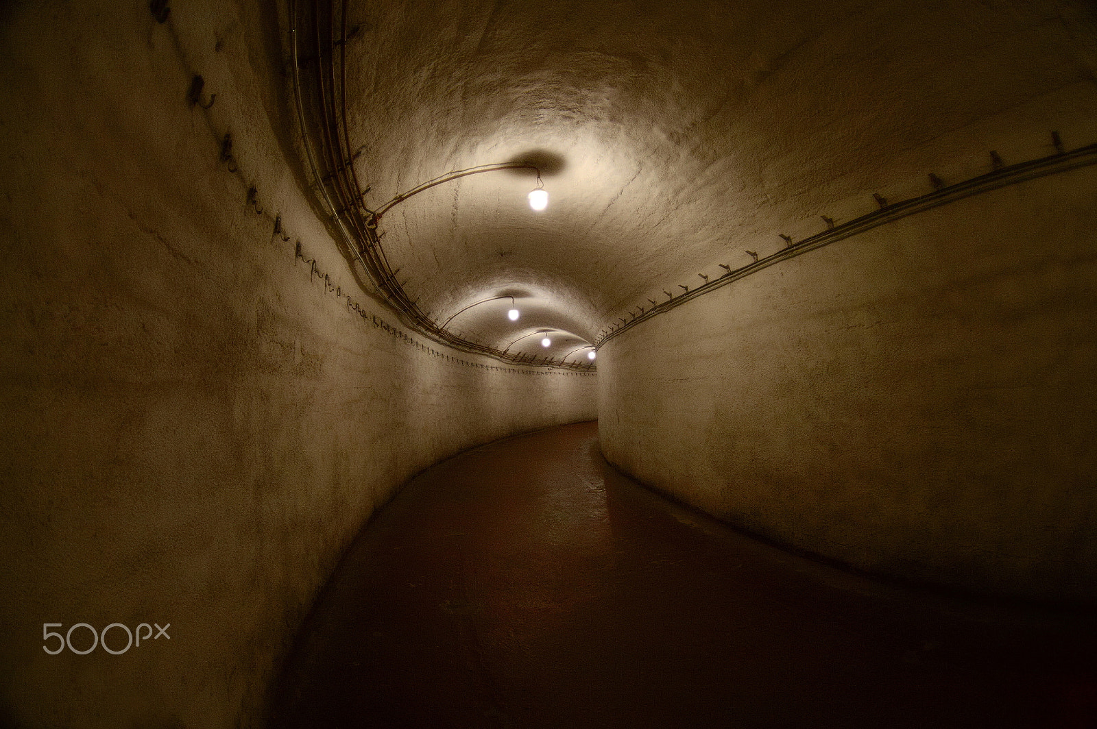 Canon EF 35-80mm f/4-5.6 sample photo. Underground corridor leading to the bomb shelter. photography