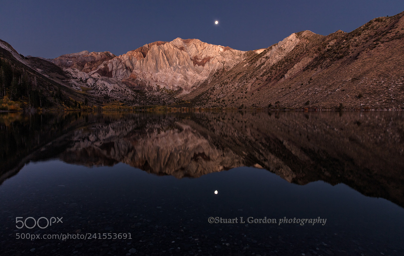 Canon EOS 5DS R sample photo. Moonset at convict lake photography