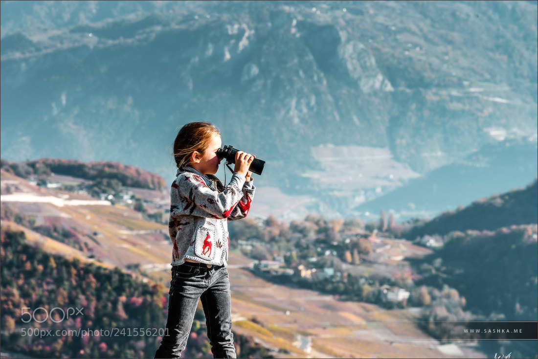Sony Alpha a99 sample photo. Cute little girl investigating photography
