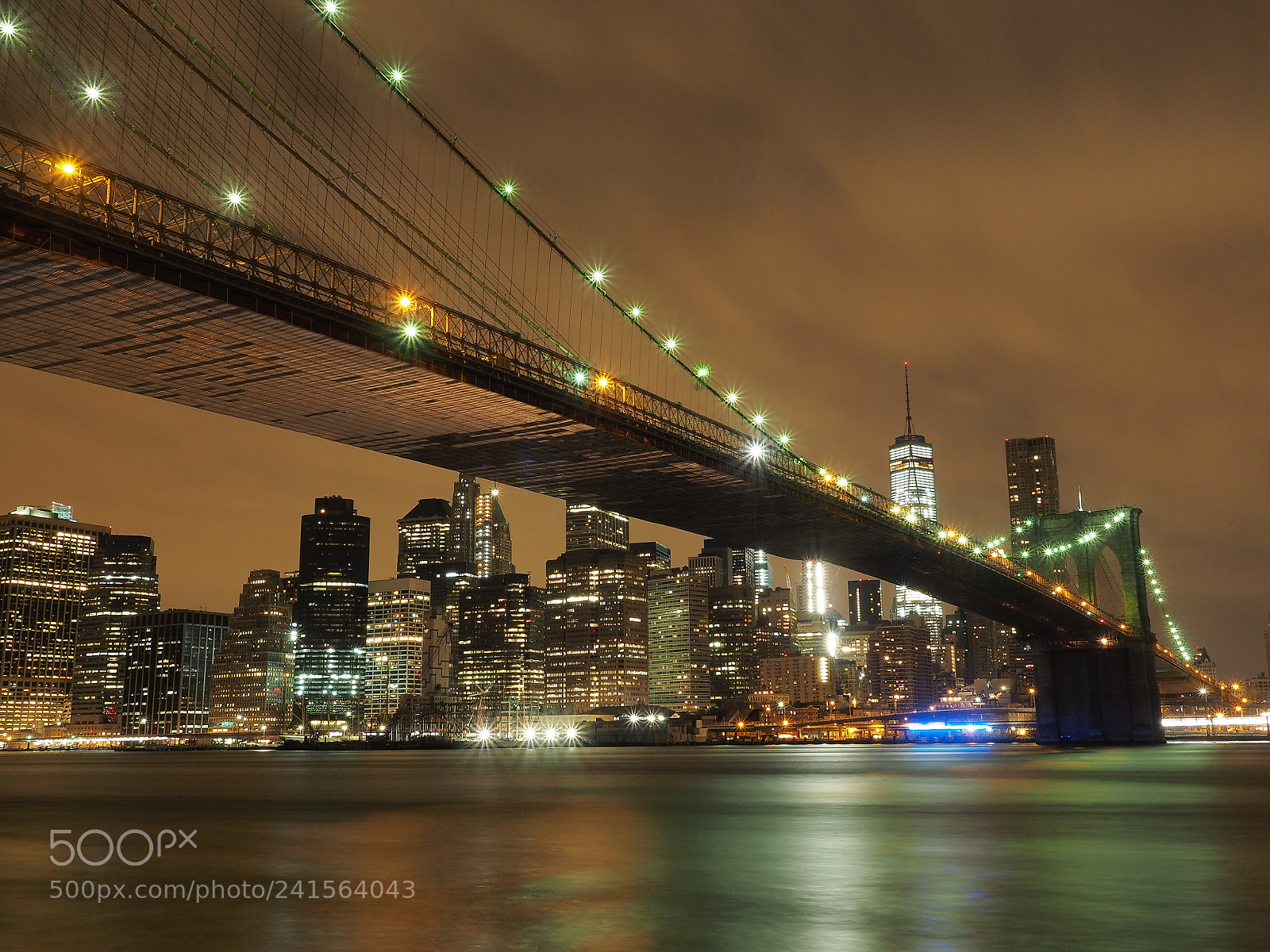 Olympus OM-D E-M1 sample photo. Brooklyn bridge at night photography