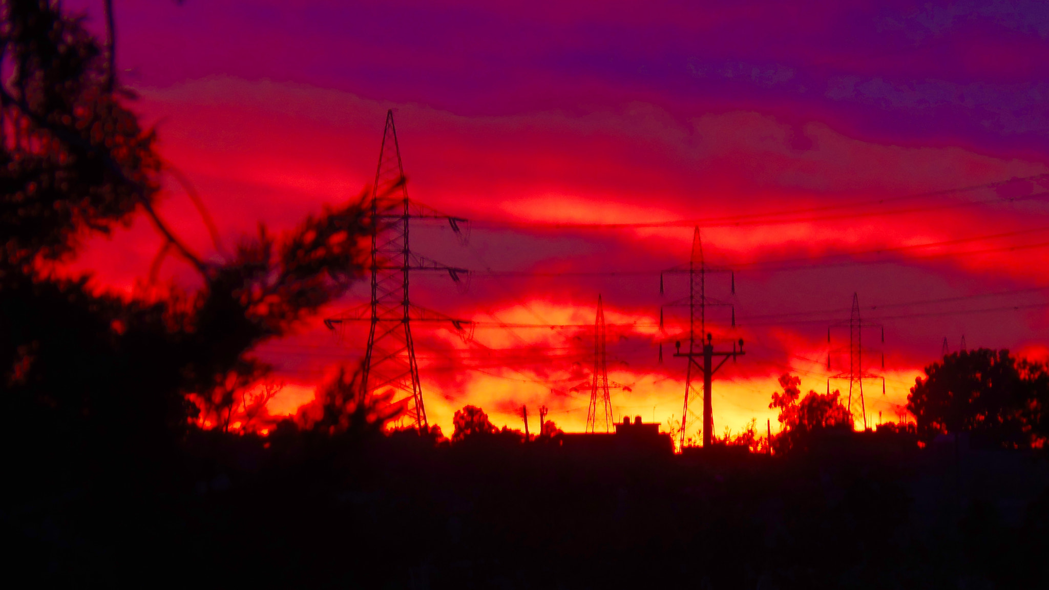 Olympus SP-810UZ sample photo. Red sunset photography