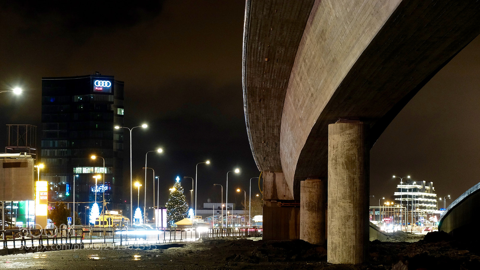 Fujifilm X30 sample photo. Viaduct at night photography
