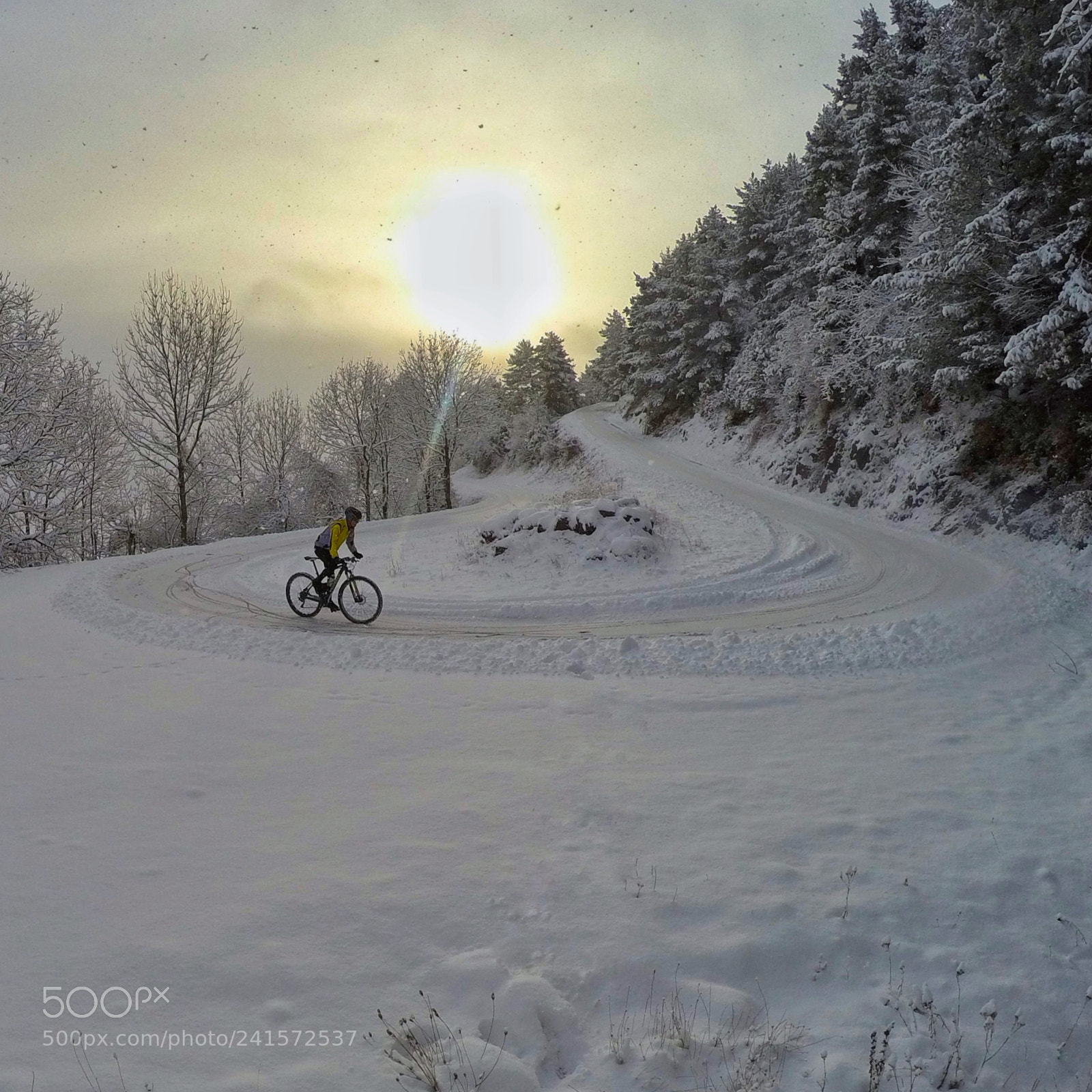 GoPro HERO4 Black sample photo. Winter cycling photography