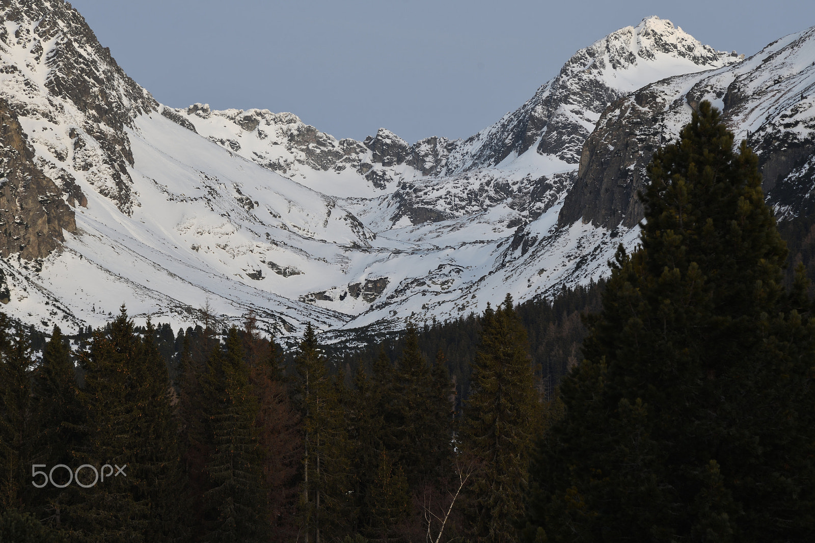 Nikon D500 sample photo. Scenery of snow covered high tatras mountains photography