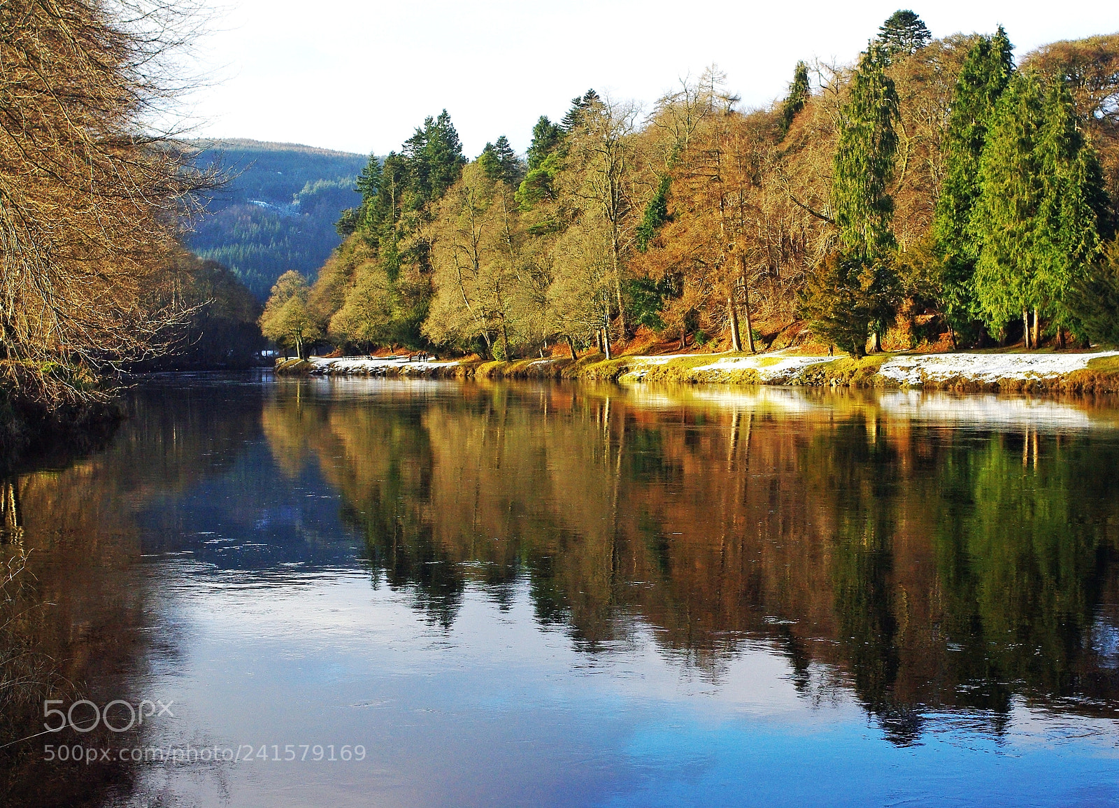 Pentax K200D sample photo. River tay winter colours photography