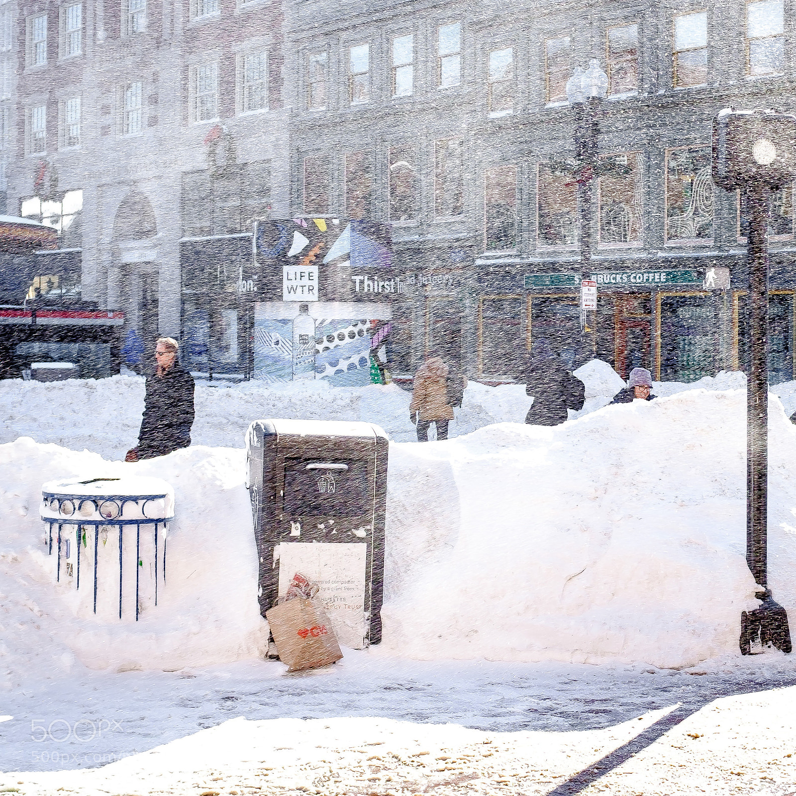 Fujifilm X100T sample photo. Wind & snow photography