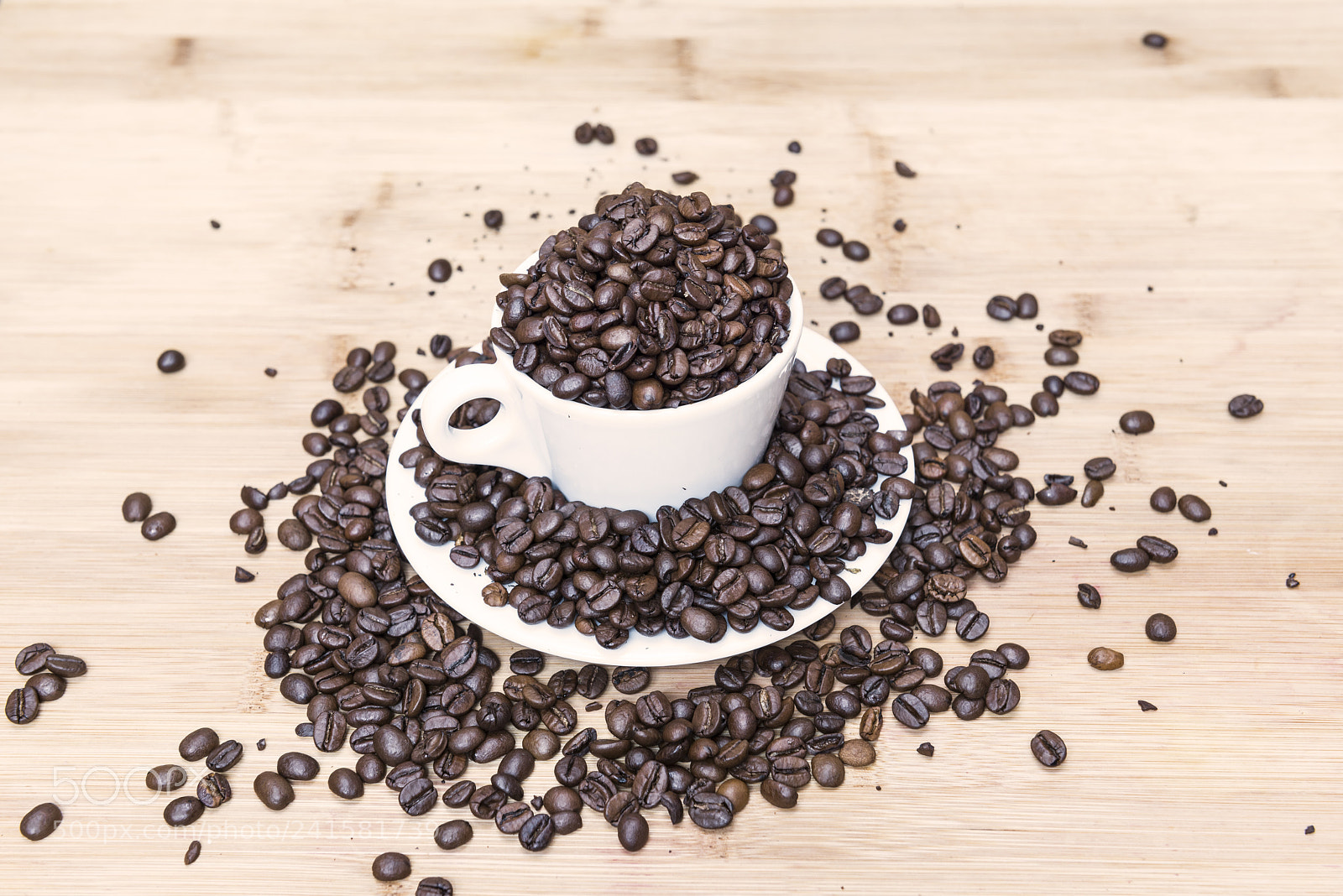 Nikon D800 sample photo. Coffee beans on wooden photography