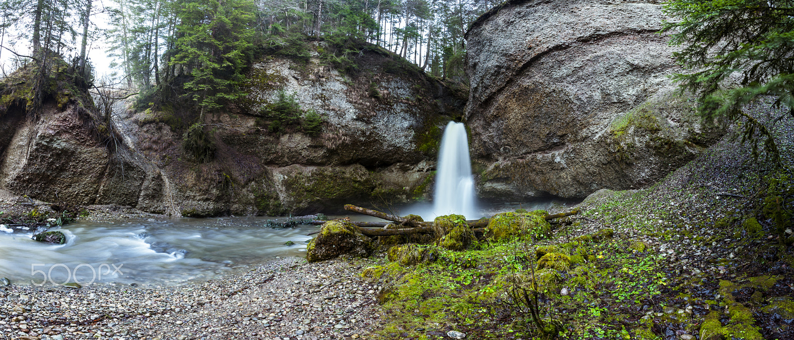 Nikon D700 sample photo. In the woods waterfall photography